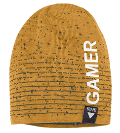 Czapka wiosenna/jesienna, dzianinowa dla chłopca, Gammer, musztardowy, 55-57 cm