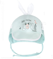 Niemowlęca czapeczka na lato, wiązana, Love Forever 39-41 cm