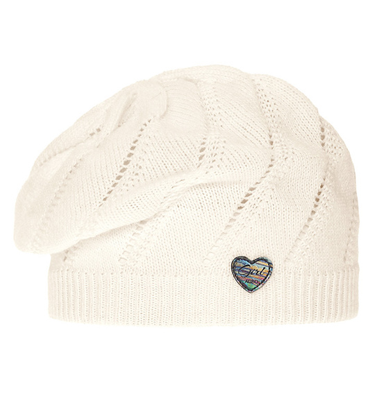 Beret dla dziewczynki wiosenny, kremowy, Dilha, 49-53 cm