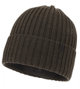 Czapka zimowa męska, z wełną merino i polarem, Ryttol, khaki, 56-58 cm