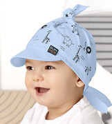 Chustka z daszkiem, dla chłopca, na głowę, niebieska, Pariki, 38-46 cm