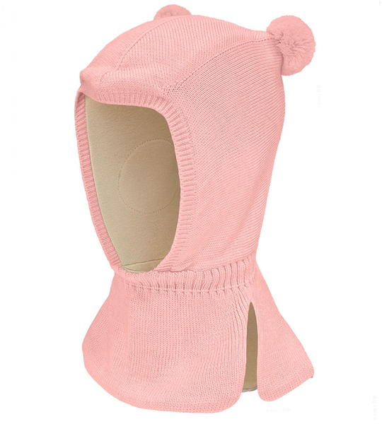 Kominiarka dla dziewczynki, wełna merino, różowa, Sanisa, 48-51 cm 