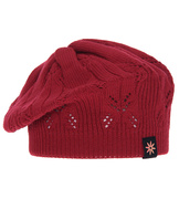 Beret dla dziewczynki wiosenny, bordowy, Ramcela, 52-54 cm