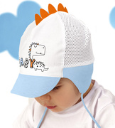 Czapka z daszkiem dla chłopca, na lato, niebieska, Baby Dino, 38-40 cm