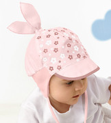 Czapka na lato dla dziewczynki, pudrowy, Lilet,  rozm. 36-38 cm