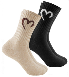 Skarpetki damskie, wełna MERINO, 2 -pak, czarne + beżowe, 36-41 cm