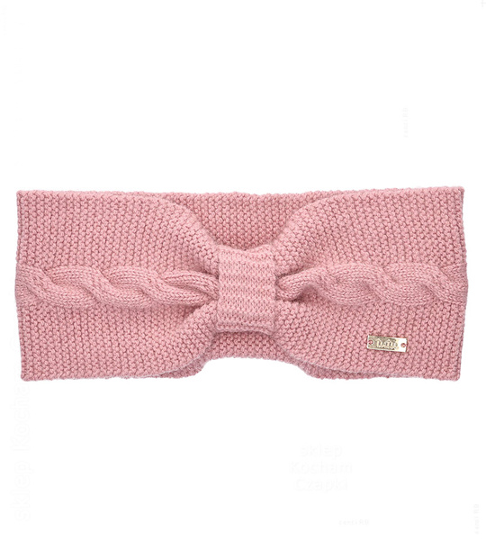 Opaska z wełna merino i kaszmiru dla dziewczynki, Venicia, różowy, 50-53 