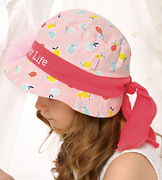 Kapelusz na lato dla dziewczynki, Sweet Life, różowy, 45-47 cm