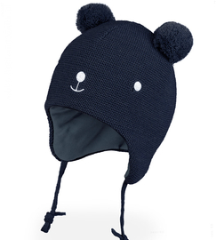Czapka dla chłopca, wełna merino, Jarte, granatowa,  42-45 cm