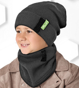 Beanie czapka i komin dla chłopca, jesień / zima, Urlic, rozm. 53-56 cm