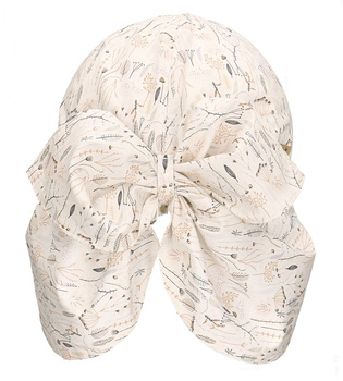 Czapka safari dla dziewczynki, wiązana, filtr UV+30, Pollia, kremowy, 50-52 cm