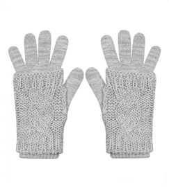 Rękawiczki zmowe, 2w1, Alghisa, 30% wełna, szare, M/L