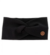 Opaska na głowę dla dziewczynki, bawełniana, Jaskana, czarna, 44-46 cm