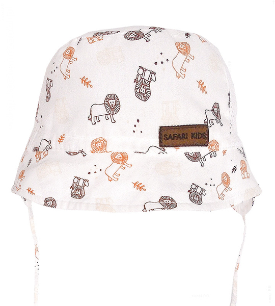 Kapelusz dla chłopca, z siateczką, Safari Kids, wzór LWY,  rozm. 50-53 cm