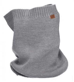 Komin z wełny merino, 7639, unisex, szary