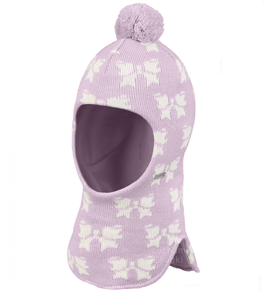 Kominiarka z wełny merino 100% na zimę dla dziewczynki, Povenir, fioletowa, 48-50 cm 