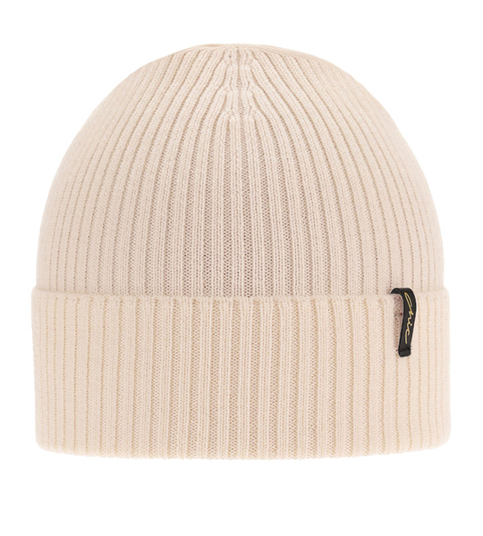 Czapka zimowa damska, wełna merino, Geman, kremowy ciepły, 54-56 cm	