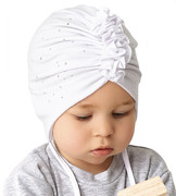 Czapka wiosenna/jesienna dla dziewczynki, biała, Aghatca,  rozm. 42-46 cm
