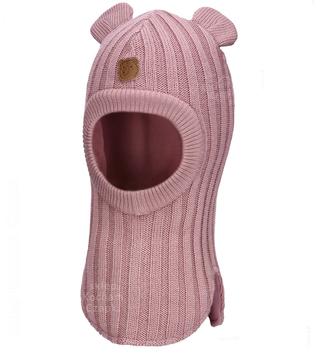 Kominiarka merino, zimowa dla dziecka, Elodre, wrzosowy róż, 46-50 cm