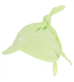Chustka z daszkiem, bawełniana na lato dla dziewczynki, zielony jasny, Erine, 46-50 cm