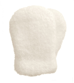 Rękawiczki zimowe, niemowlęce łapki, bukla, kremowe,  rozm. 0-1 lat