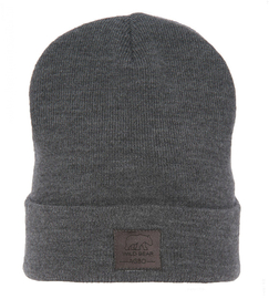 Czapka zimowa dla chłopca, beanie, z wywinięciem, Emist, szara, 52-56 cm