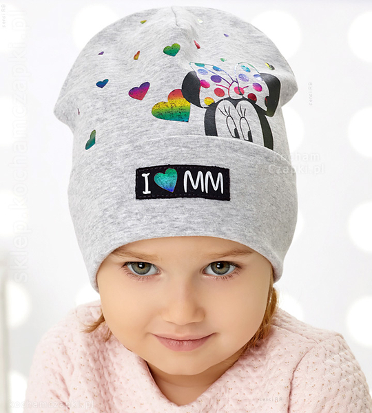 Czapka jesienna/wiosenna dla dziewczynki, z myszką Minnie, Neolia, rozm. 48-50 cm
