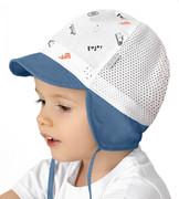 Czapka na lato dla chłopca, z siateczką, Fortis, niebieski, 49-51 cm