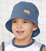Chłopięcy kapelusz, bawełniany, Boy Adventure, niebieski jeans (2), 52-54 cm