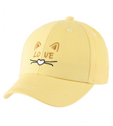 Czapka z daszkiem dla dziewczynki, żółta, 46-49 cm