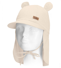 Czapka z daszkiem dla dzieci, filtr UV, Lenet, safari, beżowa, 46-48