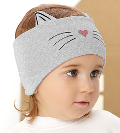 Opaska dla dziewczynki, na głowę, Surris, szary, 40-42 cm