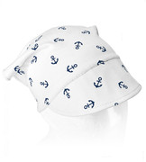 Chustka z daszkiem dla chłopca, na gumce, AM-09, biała, 46-50 cm