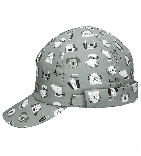 Czapka z daszkiem dla dziecka, UV i ochrona karku dla chłopca, Ferguson, zielony, 50-53 cm