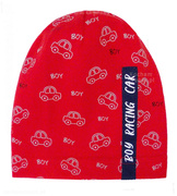 Cienka czapka bawełniana, krasnal Racing Car, rozm. 44-48 cm