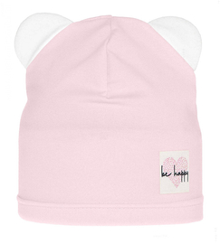 Czapka dziewczęca jesienna/wiosenna, bawełniana, różowa, Gogga, 50-52