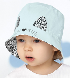 Kapelusz dla dziewczynki, miętowy, Kotek, rozm. 46-48