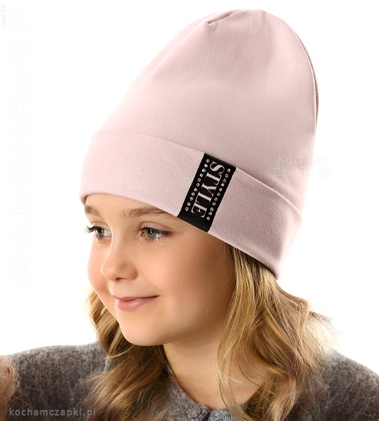 Bawełniana czapka beanie dziewczyna Ivete rozm. 52-54 cm	