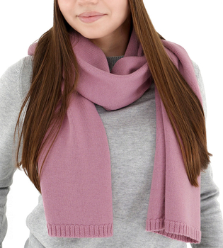 Szalik damski z wełny 100% merino, zimowy, 7340, wrzosowy