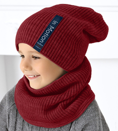 Zimowa czapka i komin, sportowy komplet Dinesh, dwustronny, rozm. 54-60cm