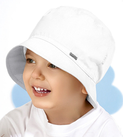 Kapelusz dla chłopca na lato, biały, Mestre, rozm. 53-55 cm