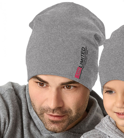 Czapka męska wiosna/jesień, szara, Unlimited, 56-58 cm