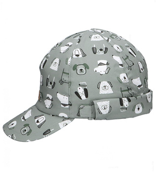 Czapka z daszkiem dla dziecka, UV i ochrona karku dla chłopca, Ferguson, zielony, 50-53 cm