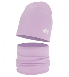 Komplet wiosenny-jesienny, dla dziewczynki, czapka i komin, Zriffia, liliowy, 52-54 cm