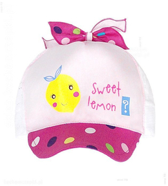 Czapka z daszkiem dla dziewczynki, Sweet Lemon rozm. 49-50 cm