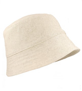 Kapelusz damski lniany na lato, beżowy naturalny (80% len, podszewka 80% bawełna), 55-56 cm