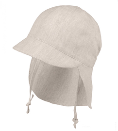 Czapka na lato dla chłopca, beżowa, lniana, Freddo, rozm. 50-52cm