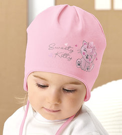 Czapka wiosenna/jesienna dla dziewczynki, Meocon, różowy, 46-50 cm