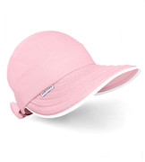 Kapelusz damski na lato, czapka z daszkiem, róż, LEN, 55-58cm