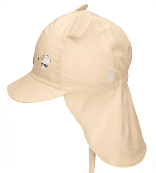 Czapka z daszkiem  filtrem UV i ochrona karku dla chłopca, Canculk, beżowy jasny , 46-48 cm